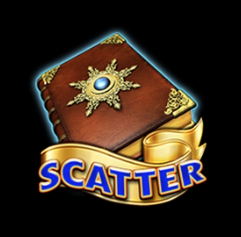 Zodiac Wheel слот игра scatter символ: орнаментирана книга с надпис SCATTER за бонус функции