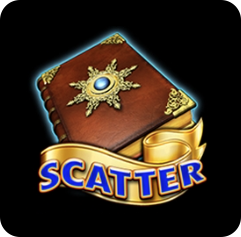Zodiac Wheel слот игра scatter символ: орнаментирана книга с надпис SCATTER за бонус функции