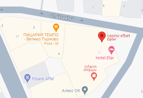 наземно казино ефбет търново адрес