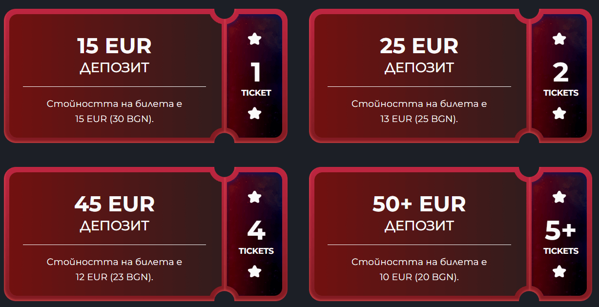билети за участие в томбола при topwin казино