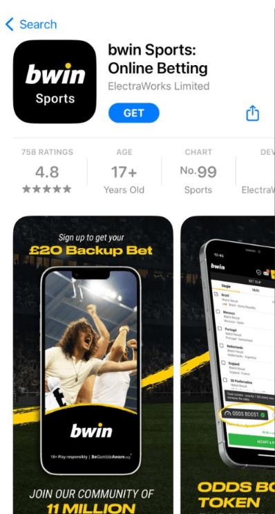 мобилно приложение bwin online casino в app store за ios
