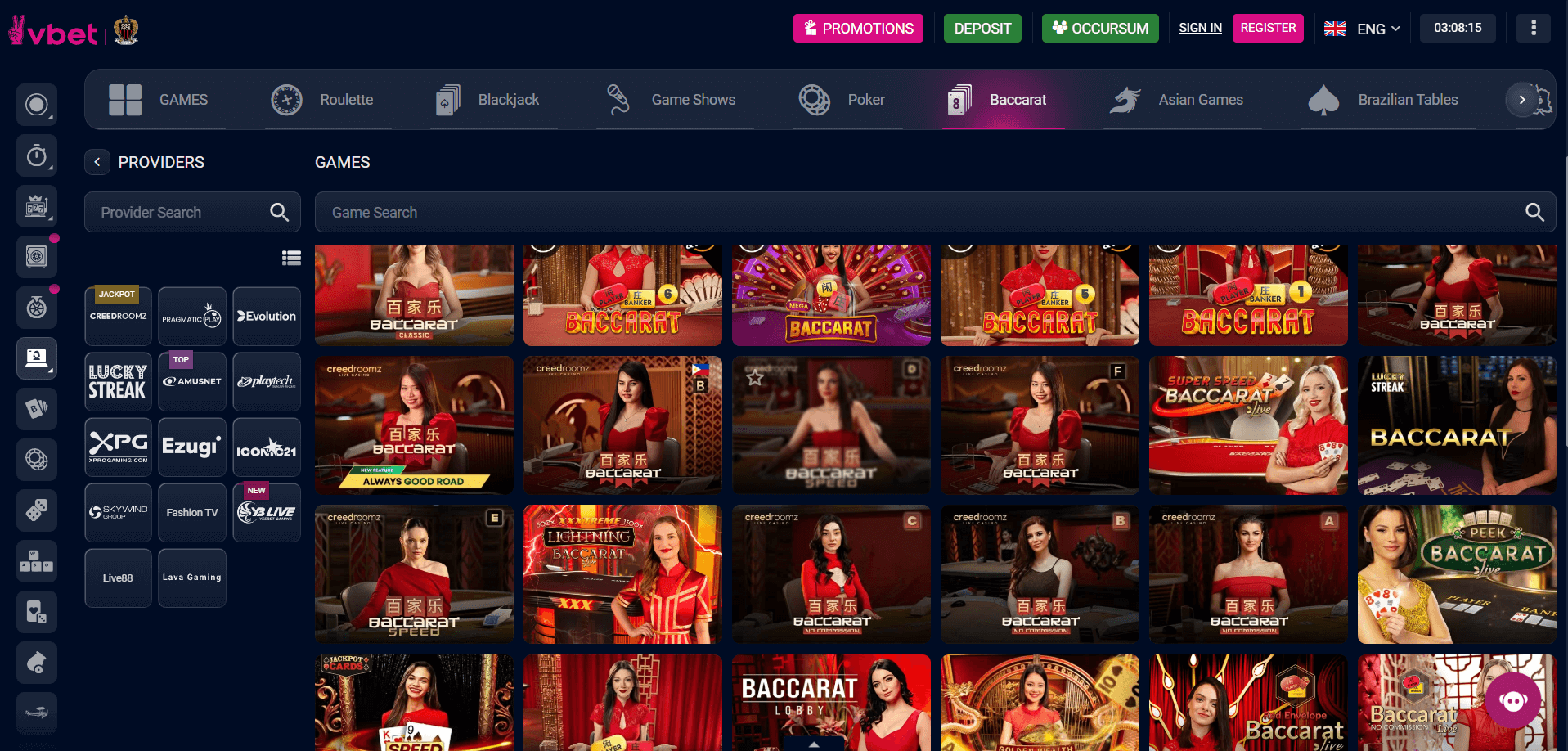 vbet казино бакара на живо