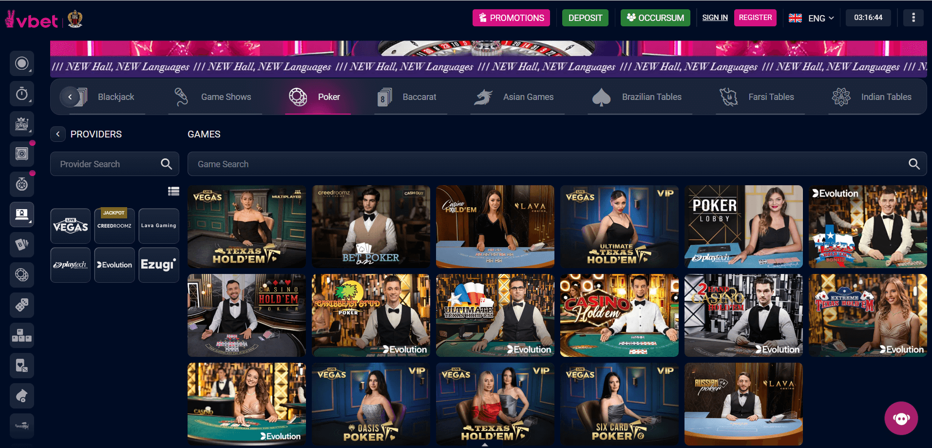 vbet казино покер на живо