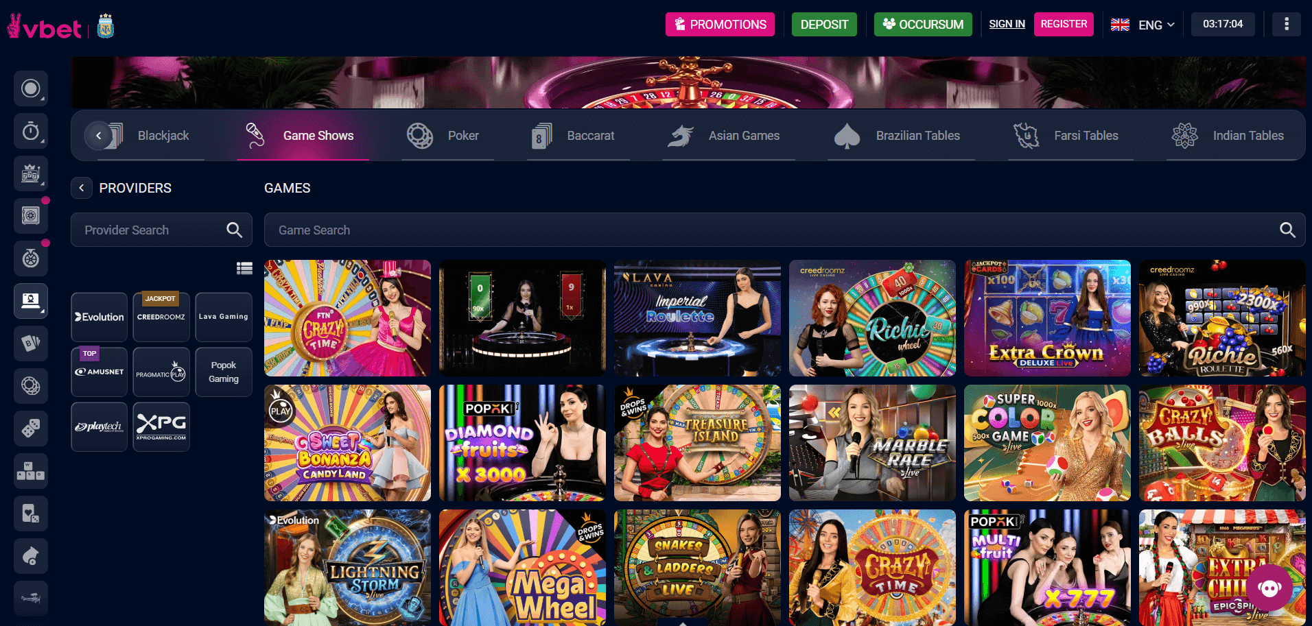 vbet онлайн казино шоу игри на живо