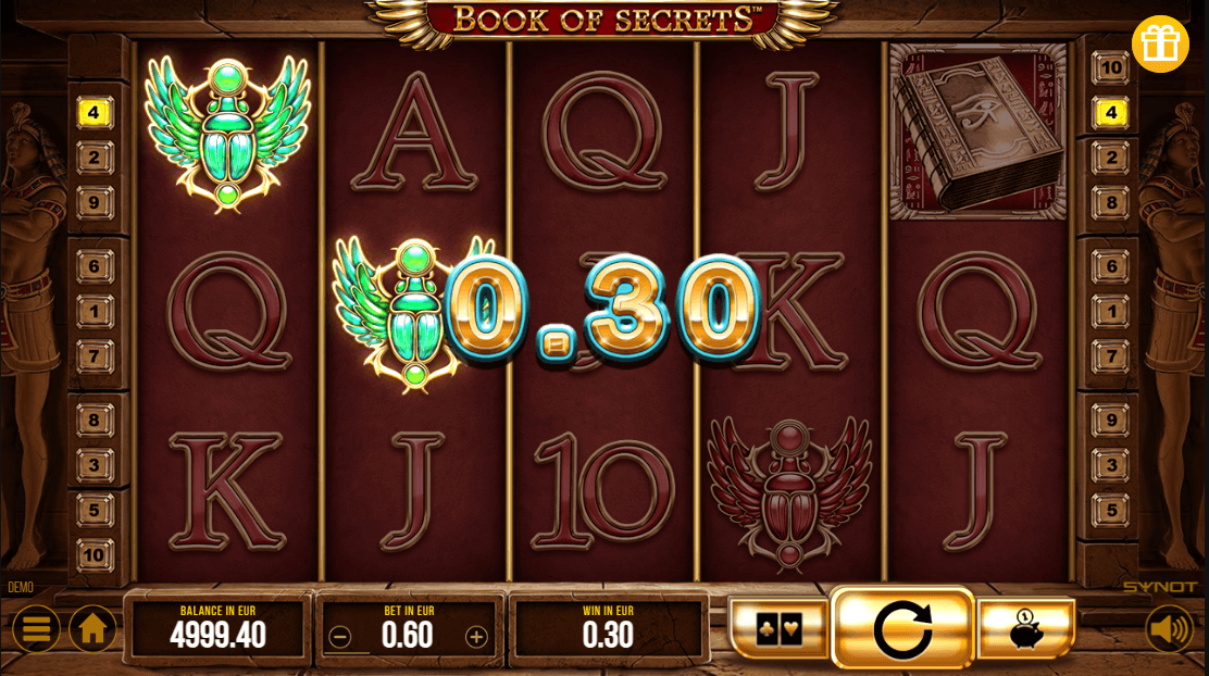 book of secrets synot slot