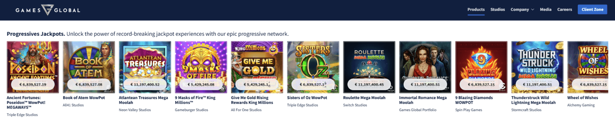 games global джакпоти