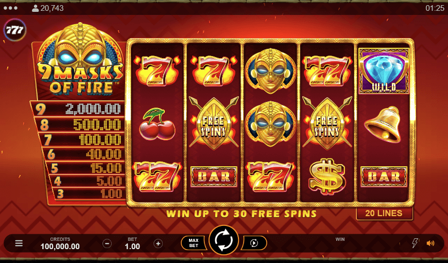 games global казино игра 9 masks of fire