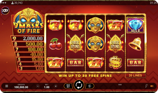 games global казино игра 9 masks of fire