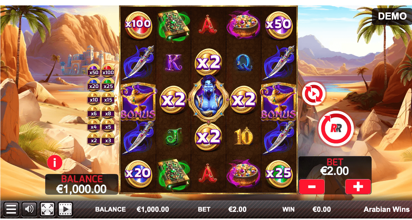 red rake gaming казино игра arabian wins