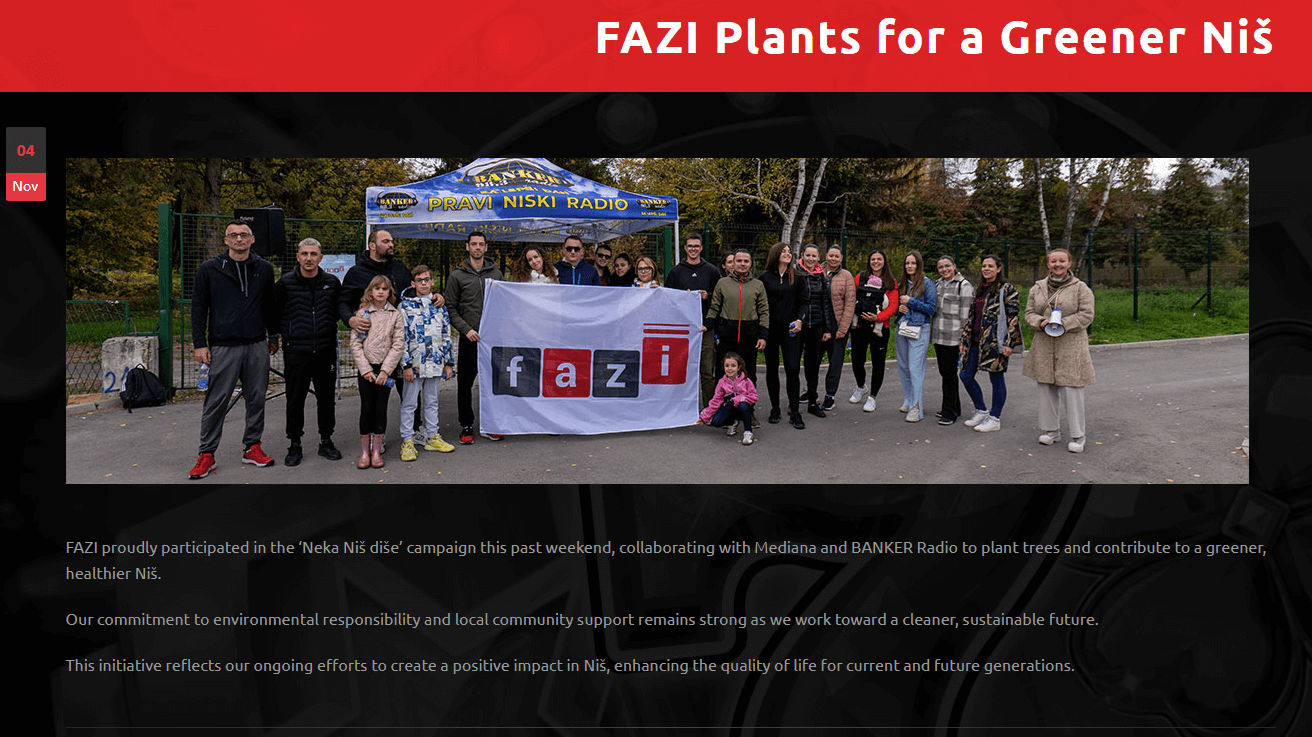 социална отговорност на fazi разработчик на казино игри