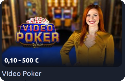 video poker live игра на evolution