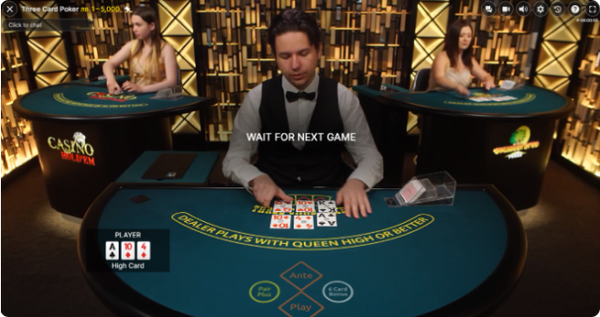 Казино Игри Покер Three Card на Живо