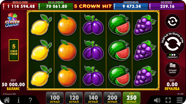 5 линеен онлайн слот 5 crown hit