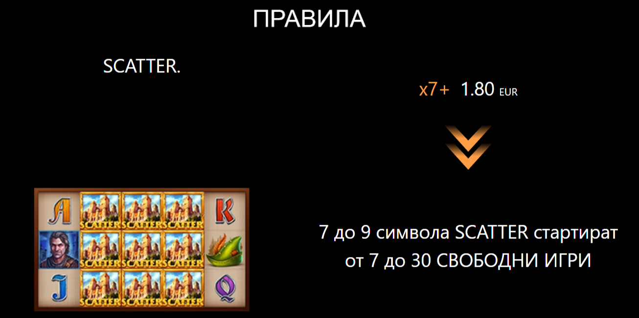 Scatter символи казино игри с 30 линии