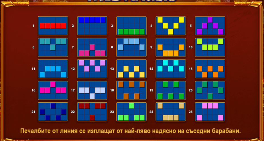 Печеливши линии Wild Anubis Казино Игра