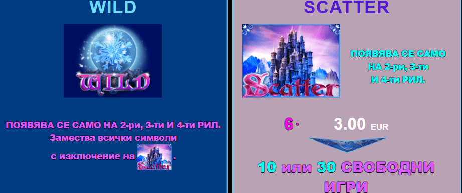 online casino slot ice valley специални символи wild scatter