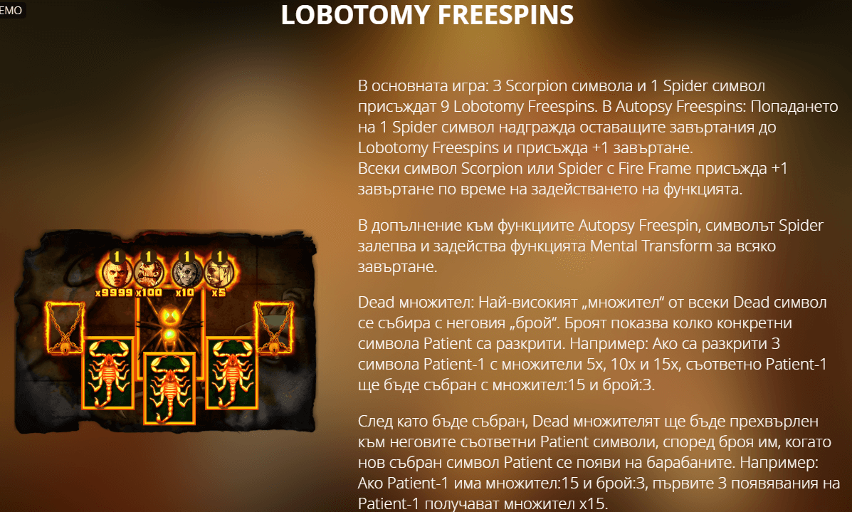 lobotomy free spins на mental ротативка