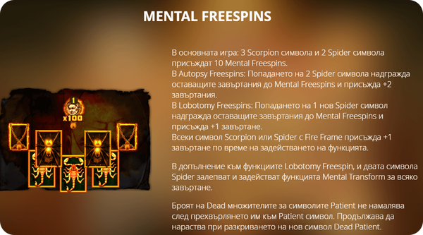 mental free spins функция