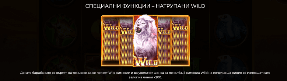 специална функция натрупани wilds на majestic king ротативка