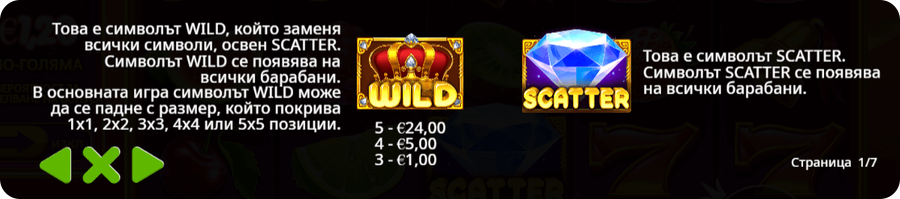juicy fruits специални символи wild и скатер