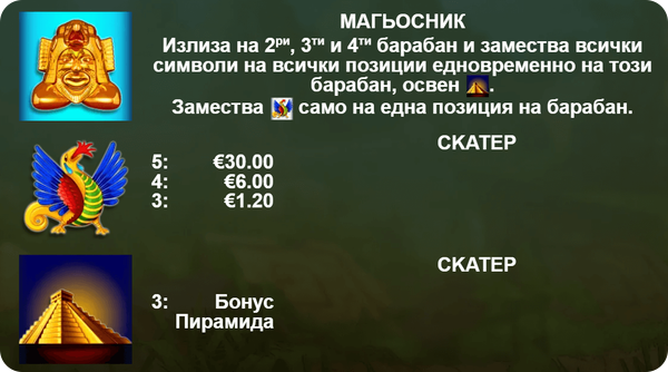 Казино Игри Ротативки Aztec Gold Специални Символи