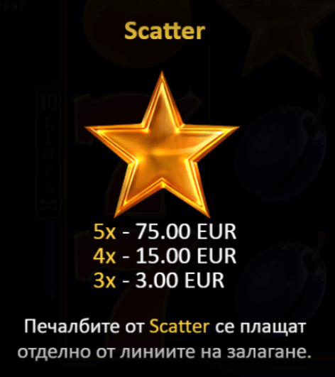 3 fruits win 10 lines специален символ scatter