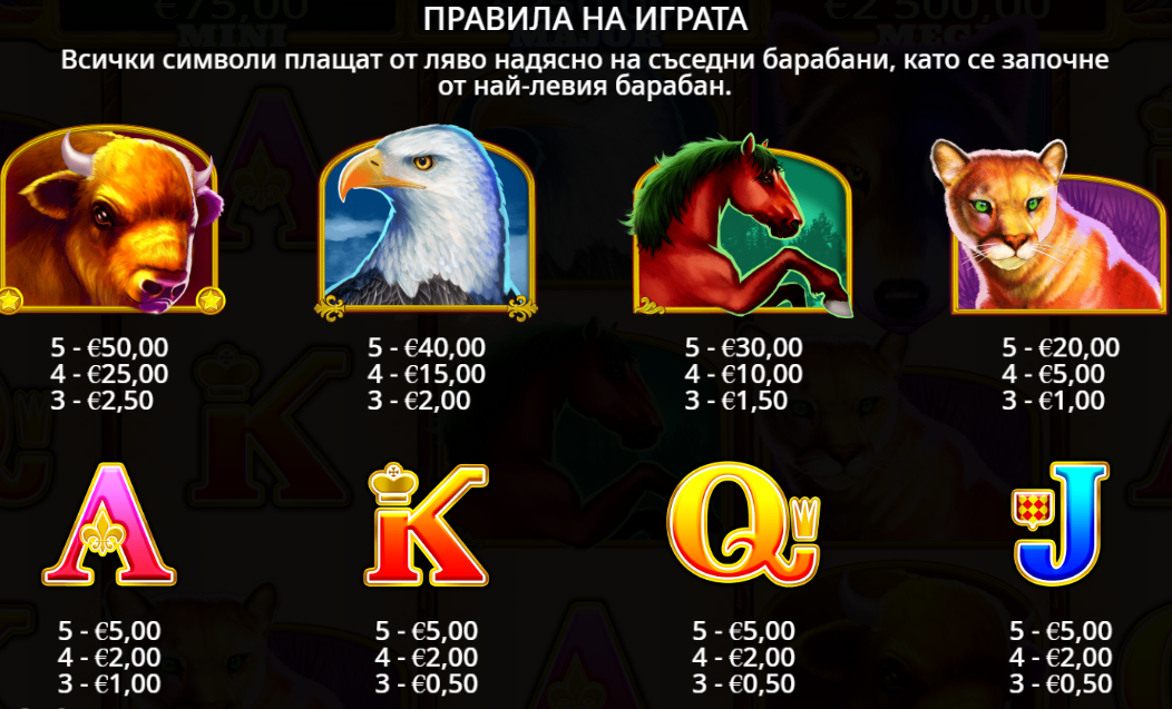 wolf gold печеливши символи