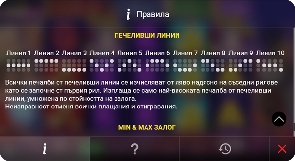 chica alegre 10 печеливши линии
