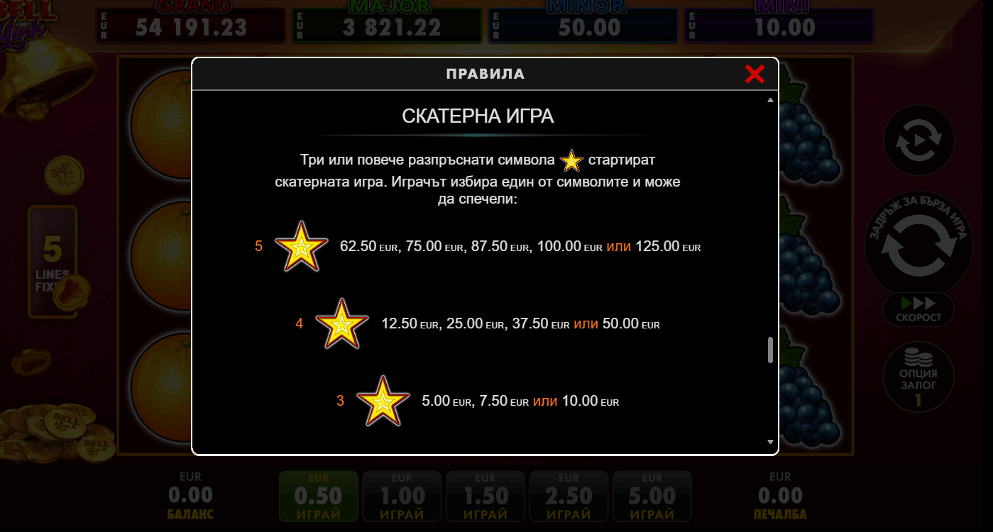 5 Dazzling Hot Bell Link специални символи