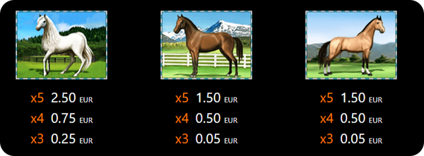 50 Horses печеливши символи коне