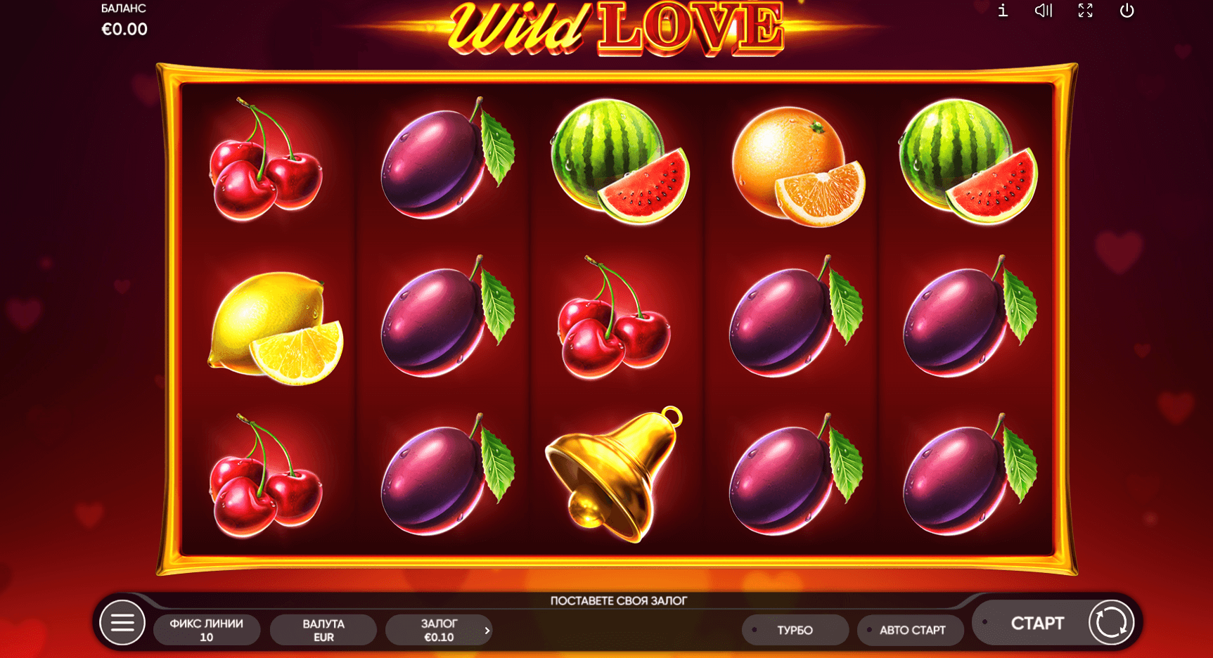 Wild Love слот дизайн
