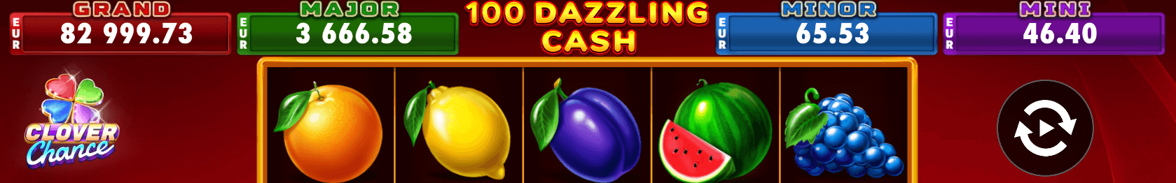 100 Dazzling Cash джакпот нива