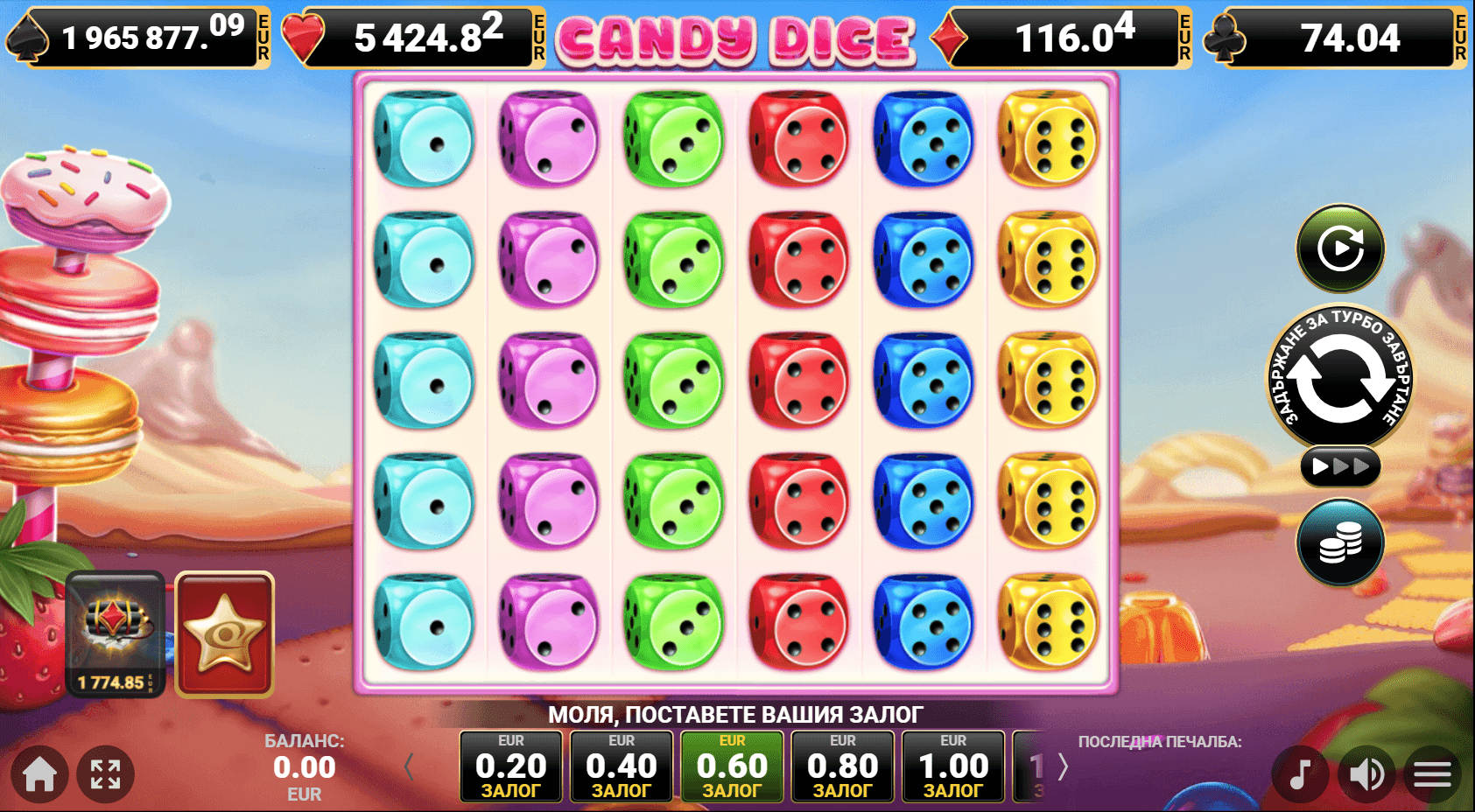 candy dice слот дизайн