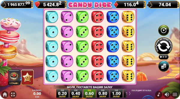 candy dice слот дизайн