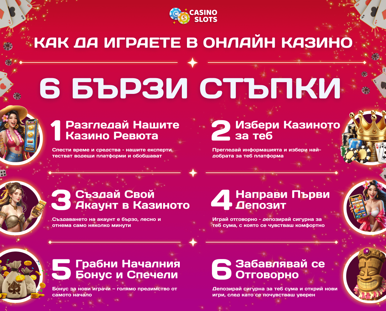 как да играем в онлайн казино в 6 бързи стъпки
