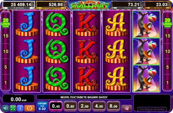 circus brilliant egypt quest slot