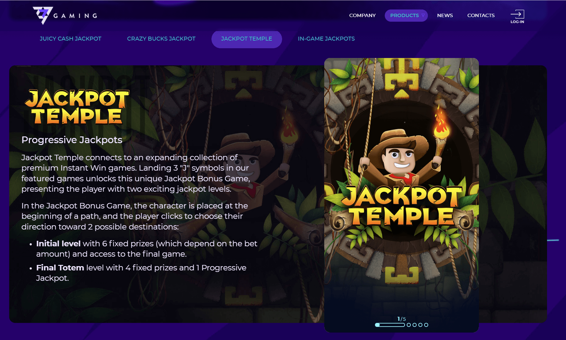 jackpot temple разработчик 7777 gaming