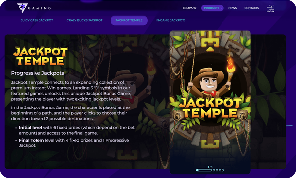jackpot temple разработчик 7777 gaming