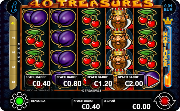 hot luck jackpot slot 40 treasures