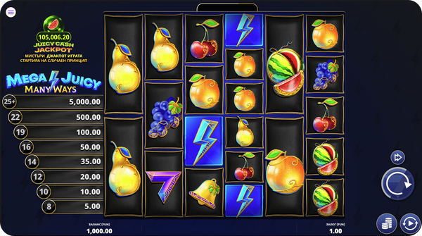 juicy cash jackpot ротативка mega juicy manyways