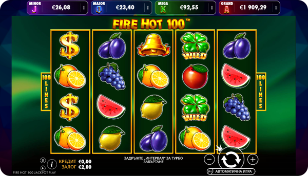 jackpot play онлайн слот fire hot 100