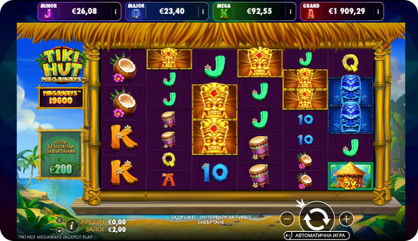 jackpot play ротативка tiki hut megaways