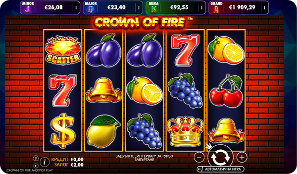jackpot play слот игра crown of fire