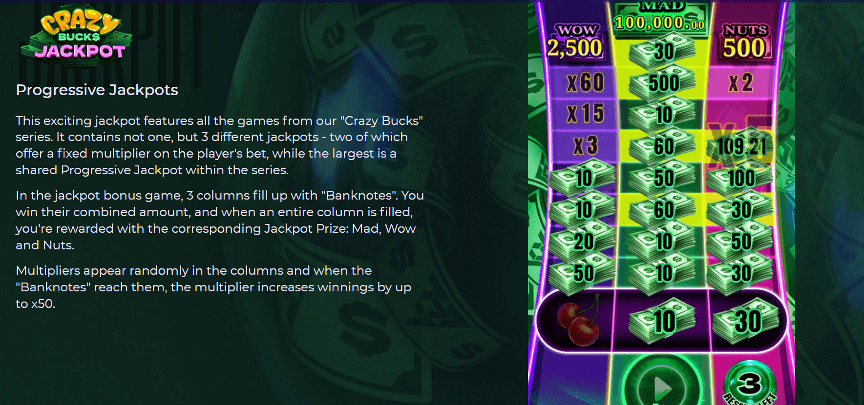 как работи crazy bucks online jackpot