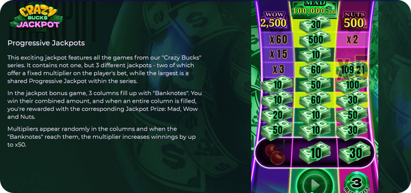 как работи crazy bucks online jackpot