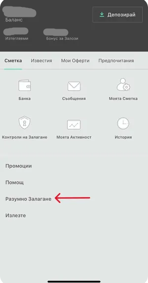 изберете опция разумно залагане за bet365 закриване на профил